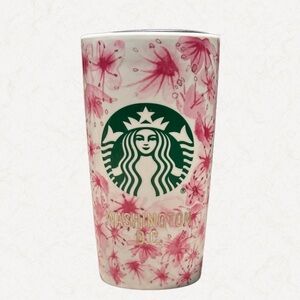 Starbucks Washington DC Cherry Blossom Ceramic Tumbler 12oz Limited Edition 2016